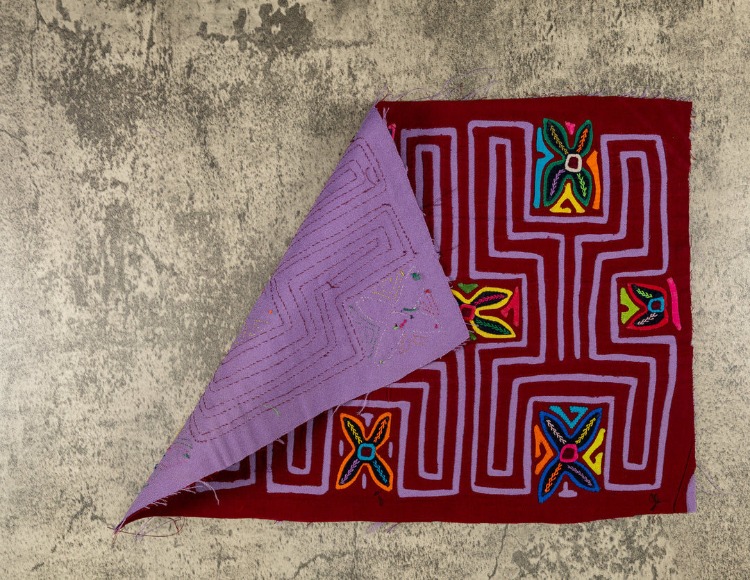 Burgundy And Purple Tropical Snowflakes Mola