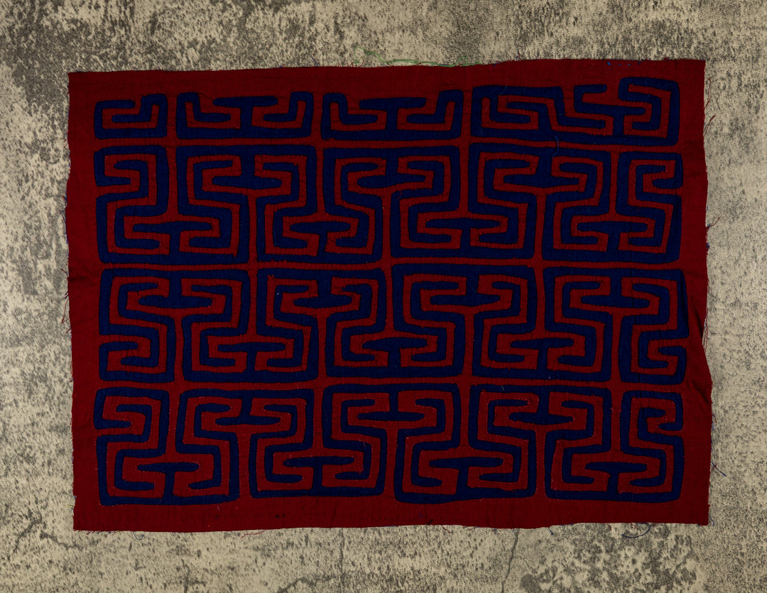 Burgundy And Blue Classic Design Mola