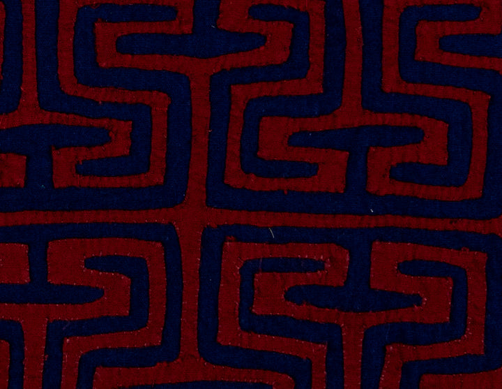 Burgundy And Blue Classic Design Mola