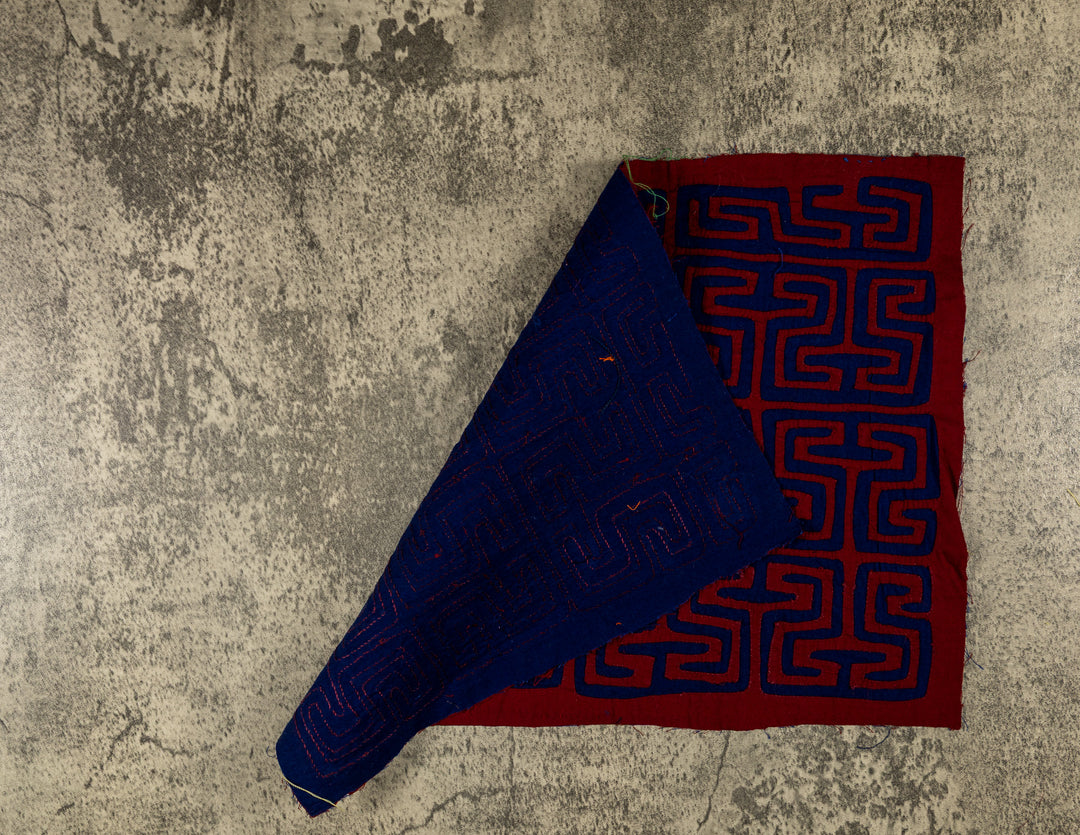 Burgundy And Blue Classic Design Mola