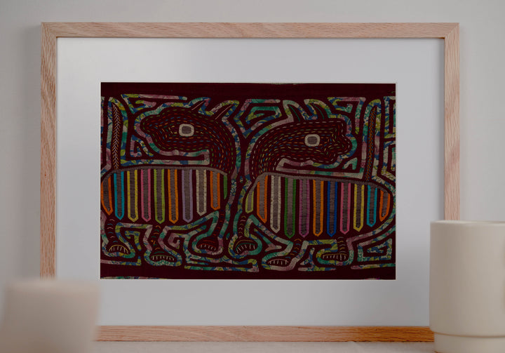 Vintage Fantasy Critters From The Rainforest Mola