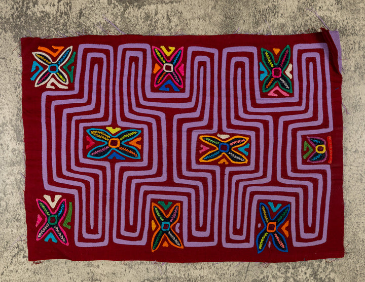 Burgundy And Purple Tropical Snowflakes Mola