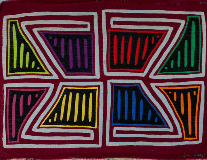 Burgundy And Gray Stain Glass Panes Mola