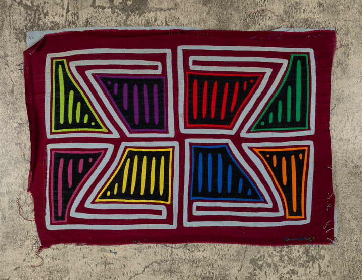 Burgundy And Gray Stain Glass Panes Mola