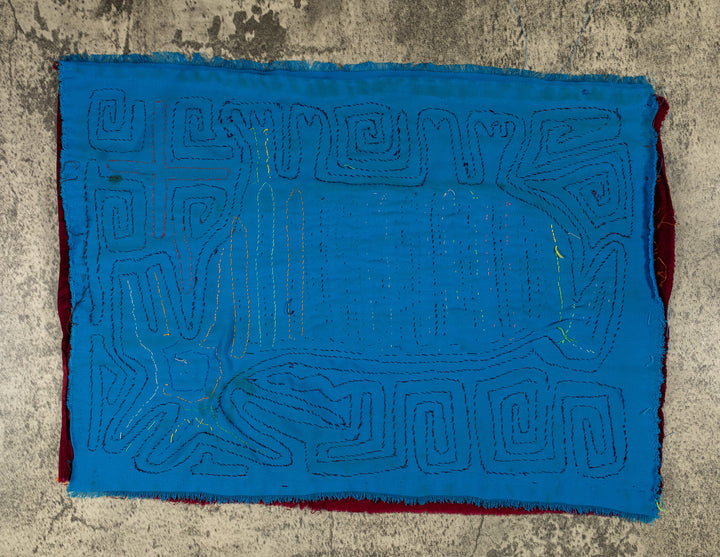 Burgundy And Turquoise Jungle Unicorn Mola