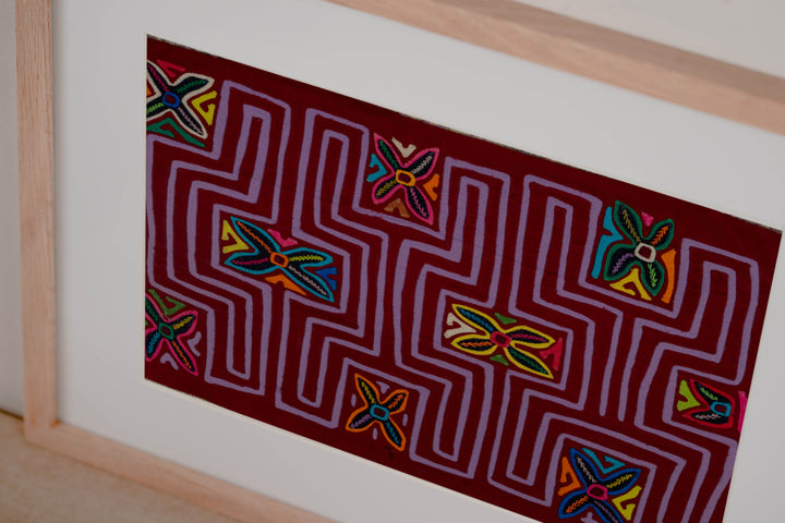 Burgundy And Purple Tropical Snowflakes Mola
