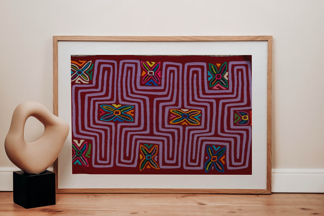 Burgundy And Purple Tropical Snowflakes Mola