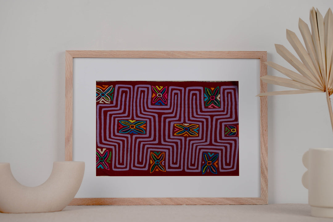Burgundy And Purple Tropical Snowflakes Mola