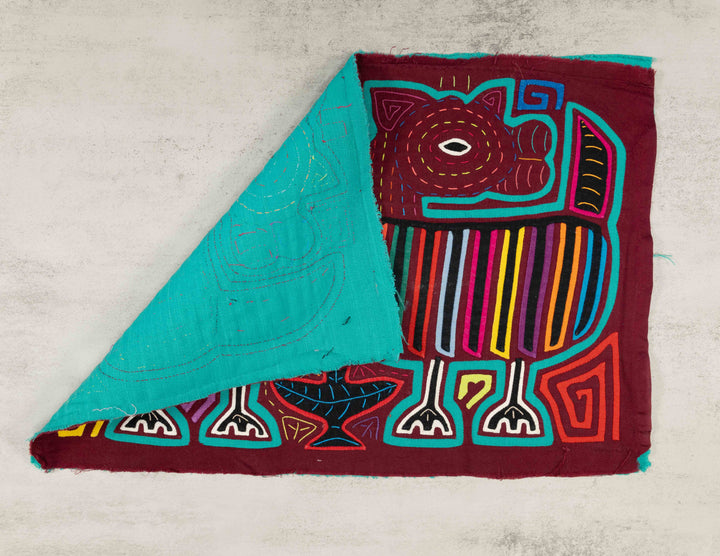 Burgundy And Turquoise Tale Of Two Tails Mola