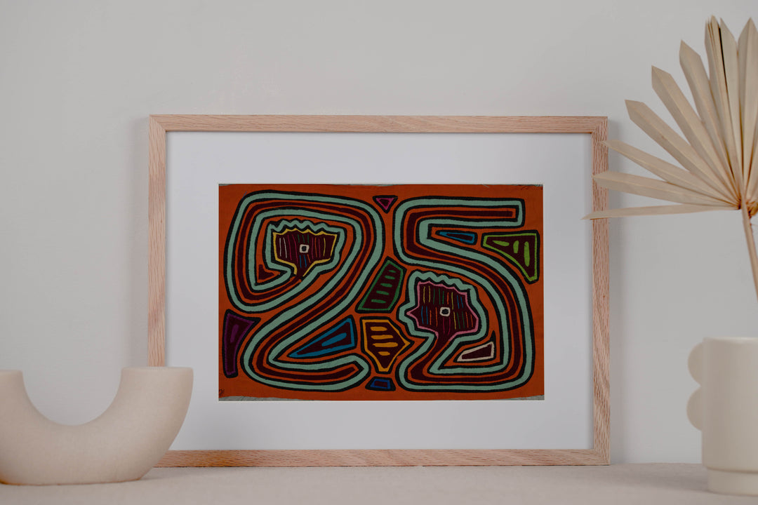 Orange And Aqua "25" Mola