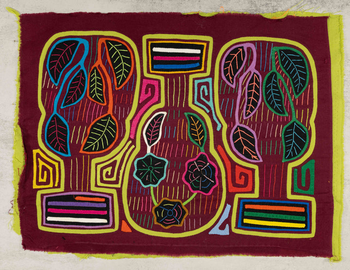 Burgundy And Green Autumn Leaves With Guitar Mola