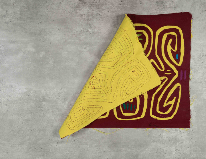 Burgundy And Yellow Classic Design Mola