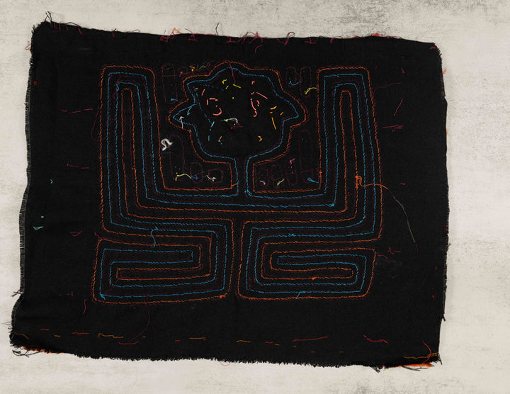 Burgundy And Blue Flower Child Mola