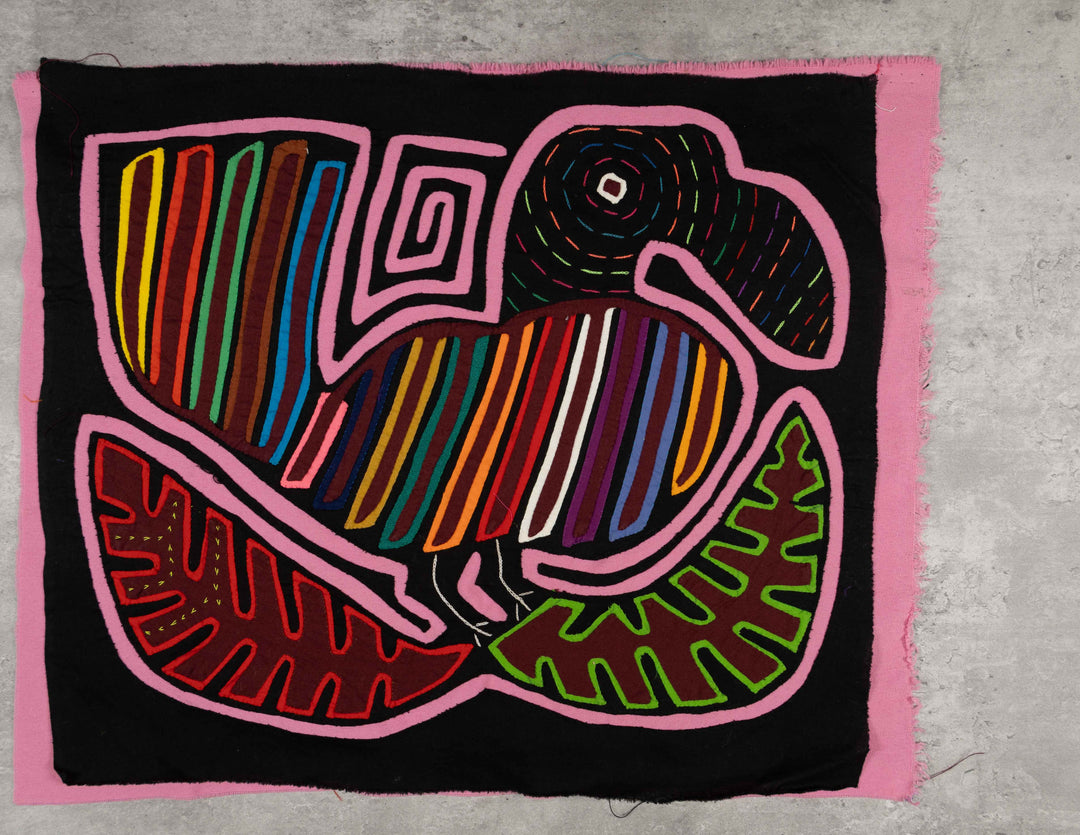 Black And Pink Nesting Dove Bird Mola