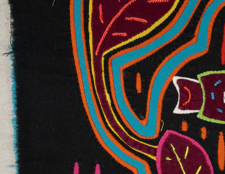 Black Orange And Turquoise Family Affair Bird Mola