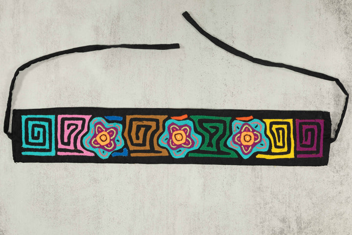 Panama Mola Headband Triple Flowers