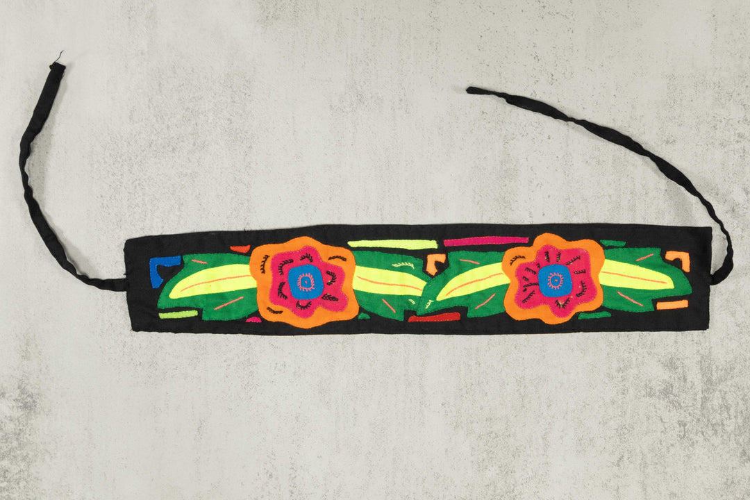 Panama Mola Headband Double Hibiscus