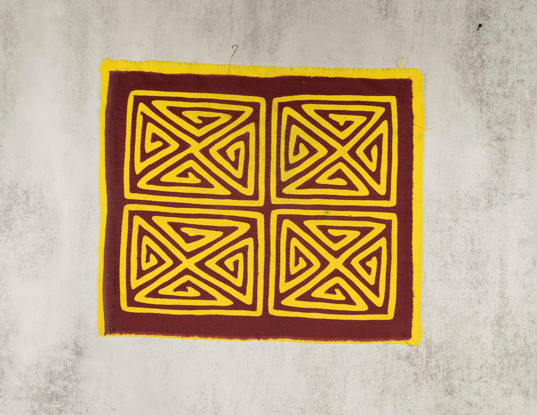 Maroon And Yellow Classic Design Mola