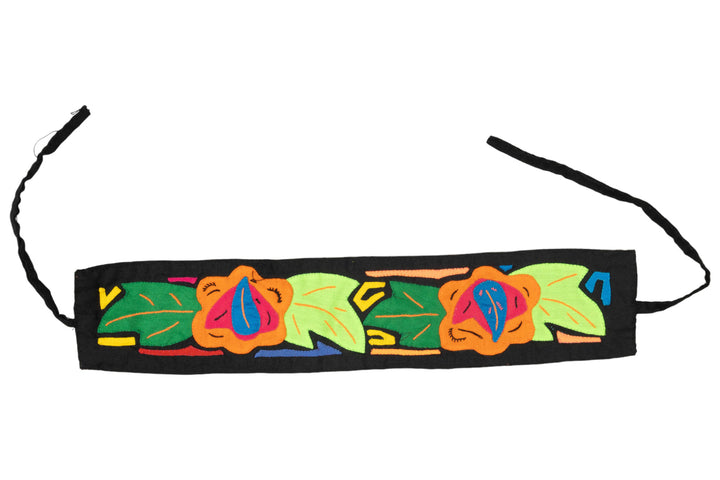 Panama Mola Headband Orange Flower