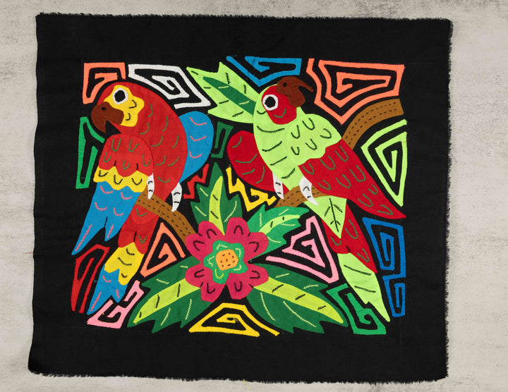 Two Green And Red Macaw Parrot Bird Mola
