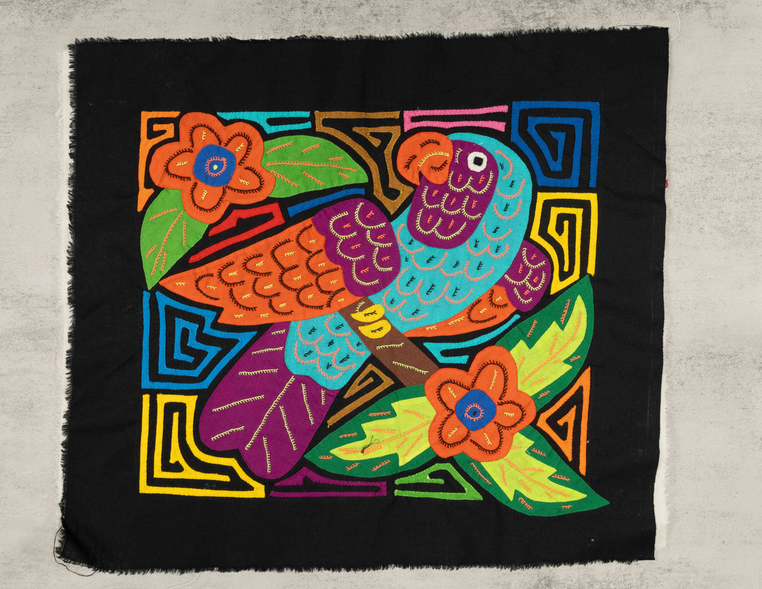 Orange Blue And Purple Parrot Bird Mola
