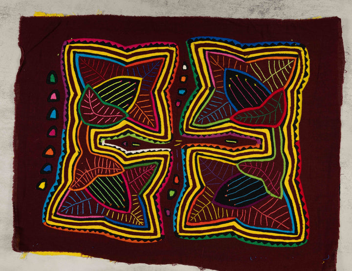 Burgundy And Yellow Autumn Leaves Mola