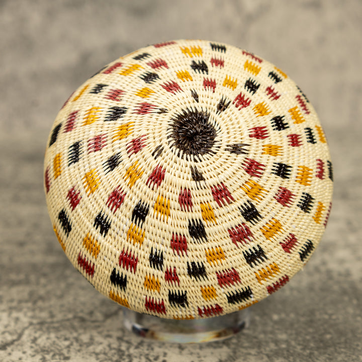 Small Multicolor Hand Woven Rainforest Basket