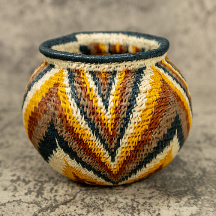 Small Rainbow Hand Woven Rainforest Basket