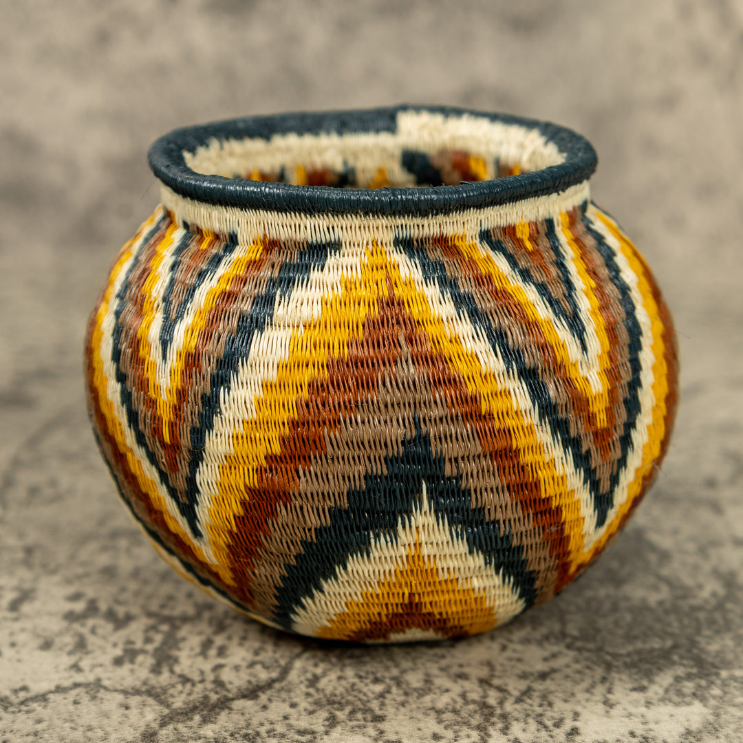 Small Rainbow Hand Woven Rainforest Basket