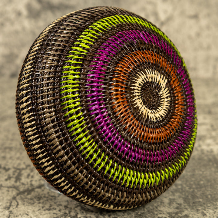 Rainbow Hand Woven Rainforest Basket