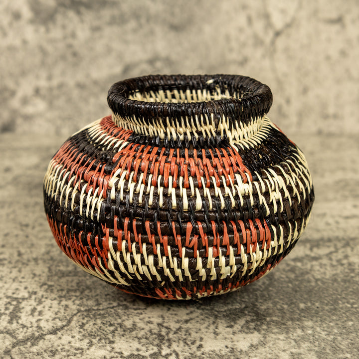 Vintage Hand Woven Rainforest Basket