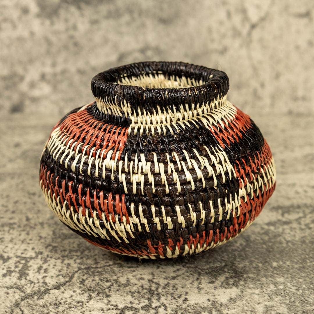 Vintage Hand Woven Rainforest Basket