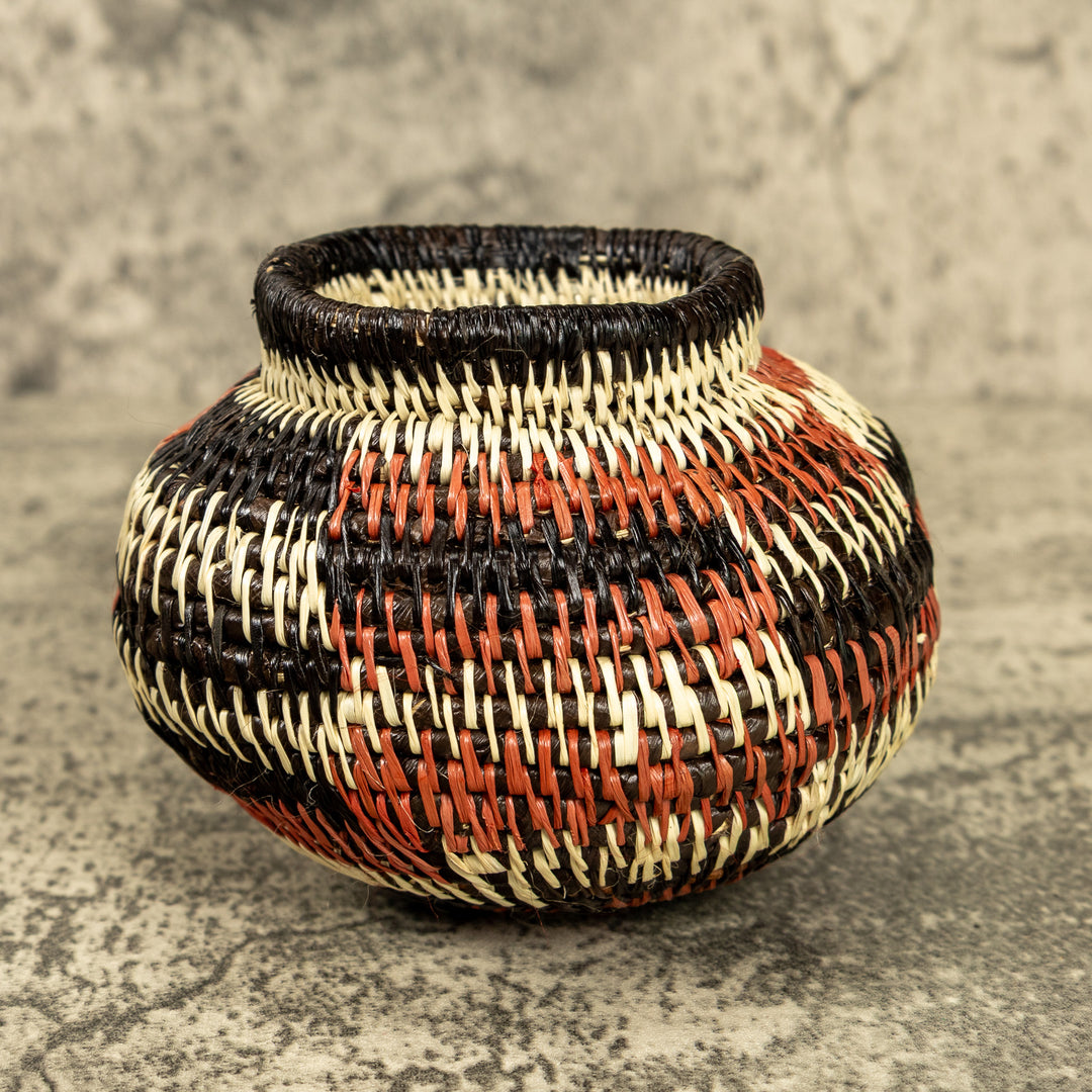 Vintage Hand Woven Rainforest Basket