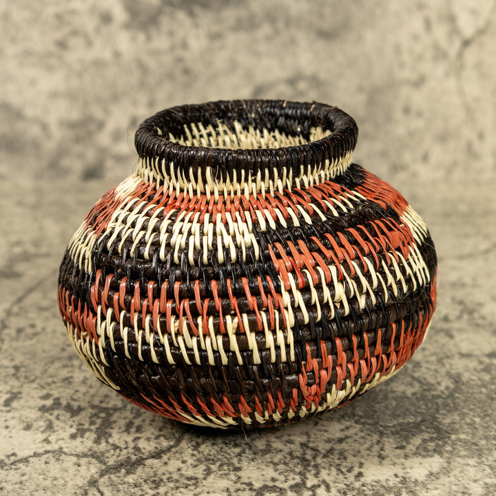 Vintage Hand Woven Rainforest Basket