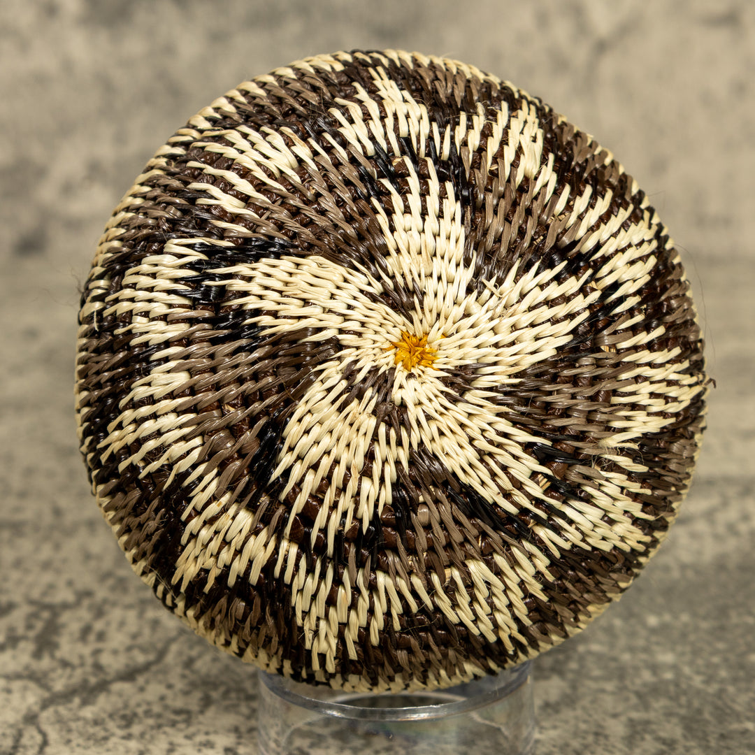Gray And White Hand Woven Rainforest Basket