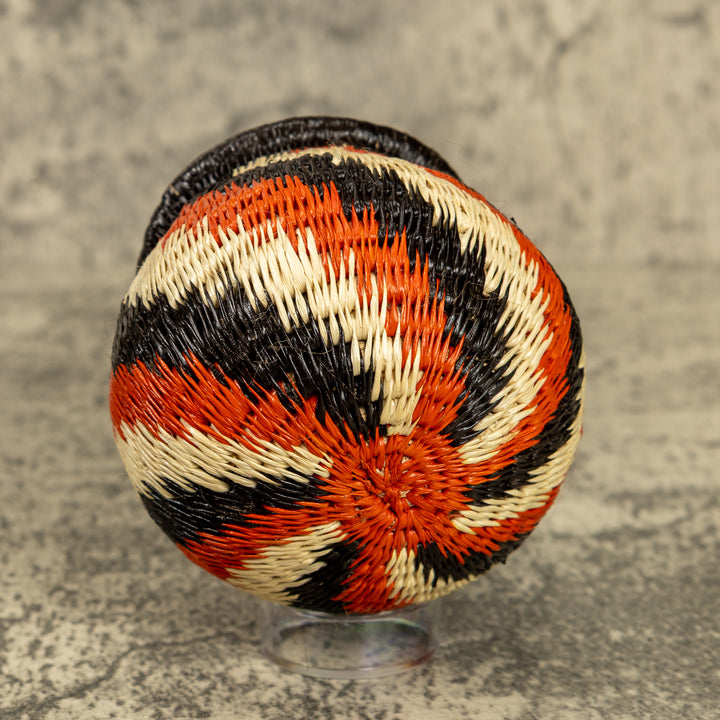 Orange And Black Hand Woven Rainforest Basket