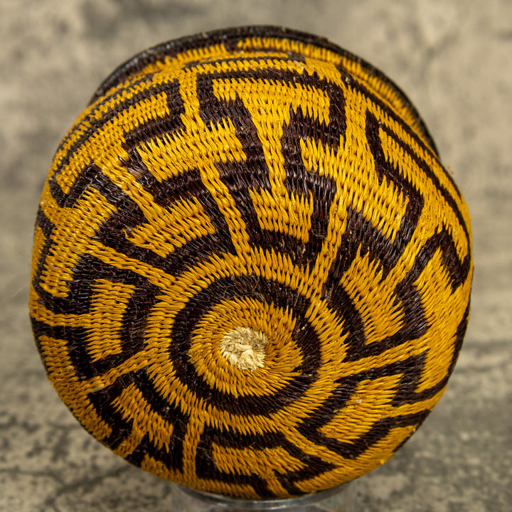 Gold And Black Hand Woven Rainforest Basket