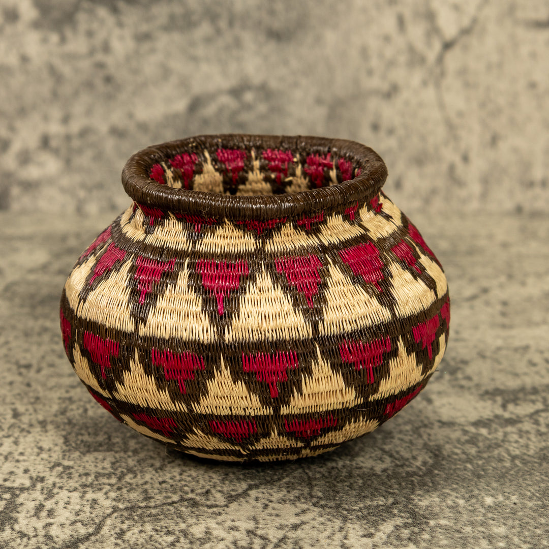 Feathered Hand Woven Rainforest Basket