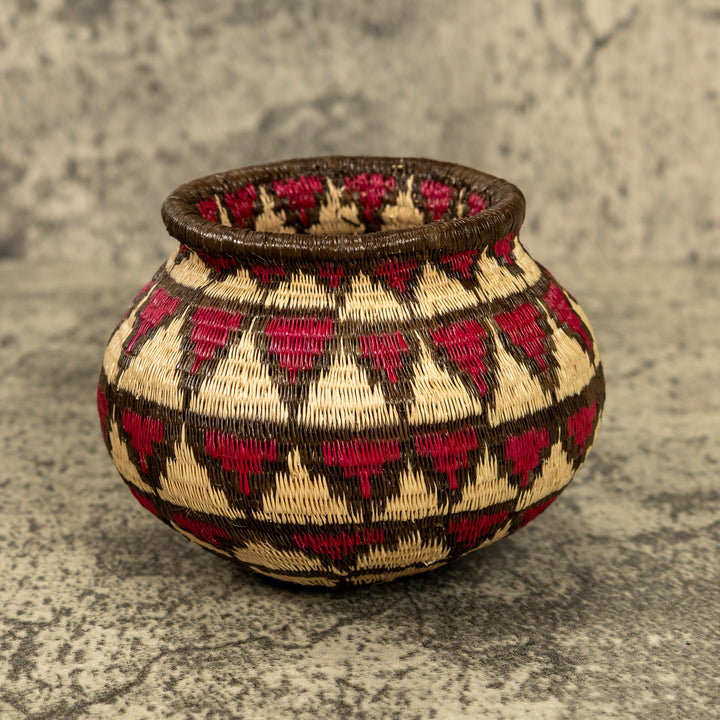 Feathered Hand Woven Rainforest Basket