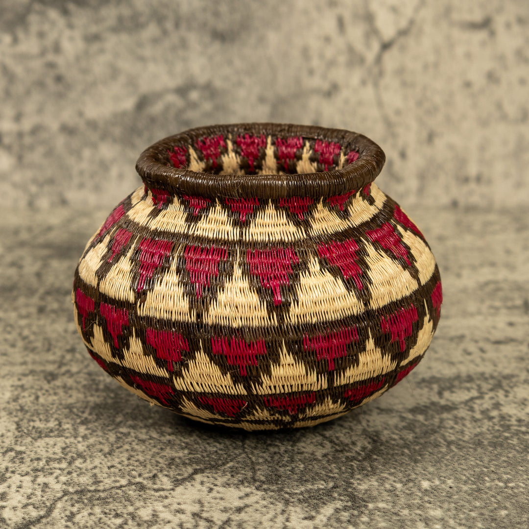 Feathered Hand Woven Rainforest Basket