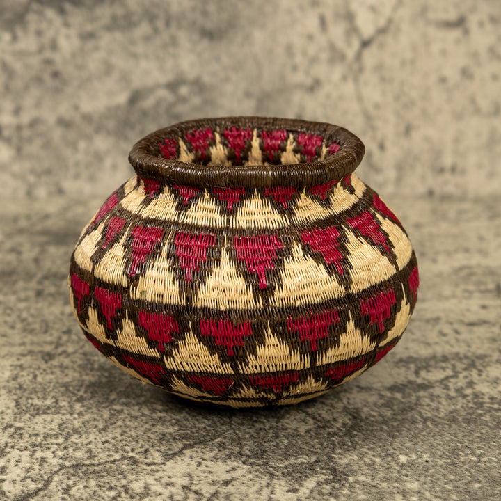 Feathered Hand Woven Rainforest Basket