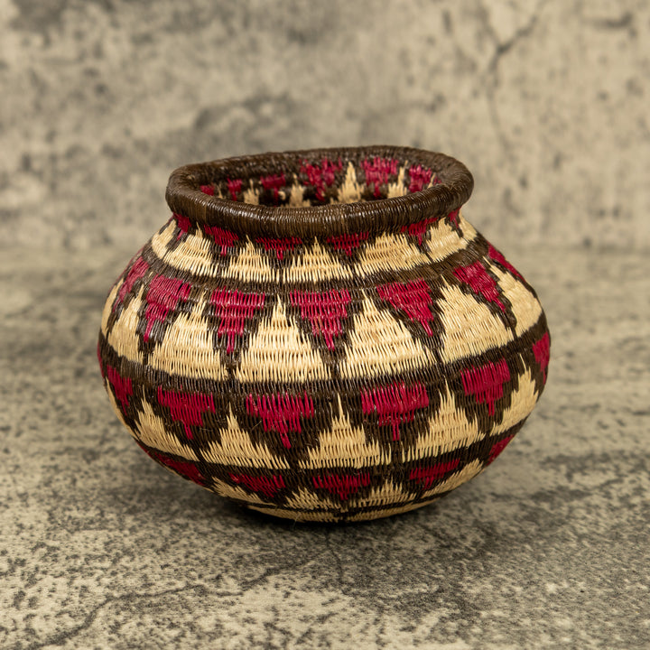 Feathered Hand Woven Rainforest Basket