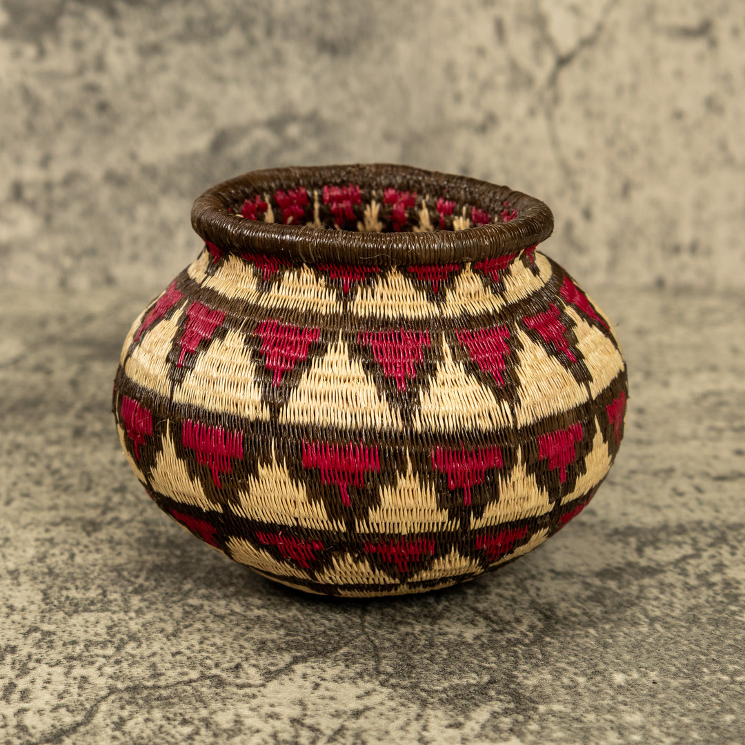 Feathered Hand Woven Rainforest Basket