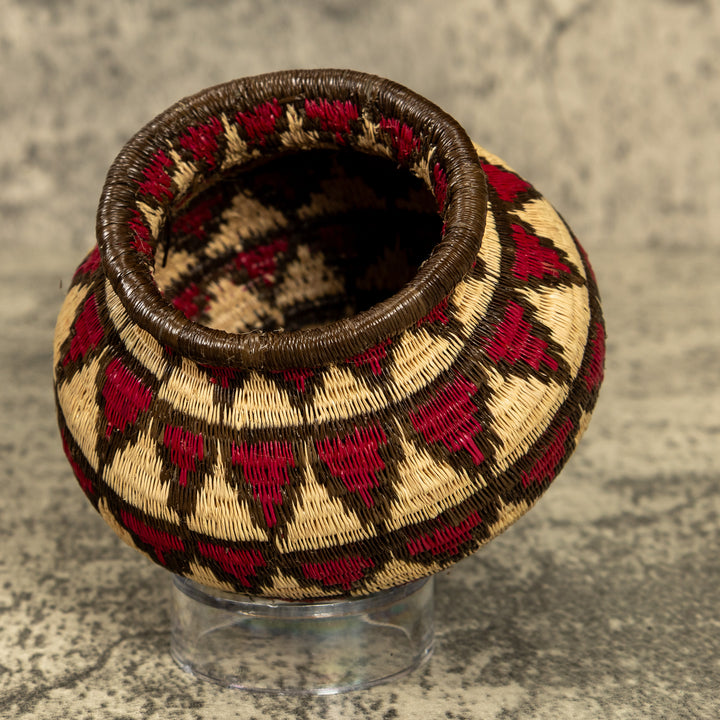 Feathered Hand Woven Rainforest Basket