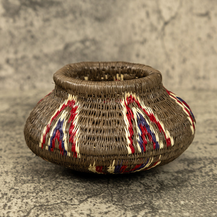Flaming Teepee Hand Woven Rainforest Basket