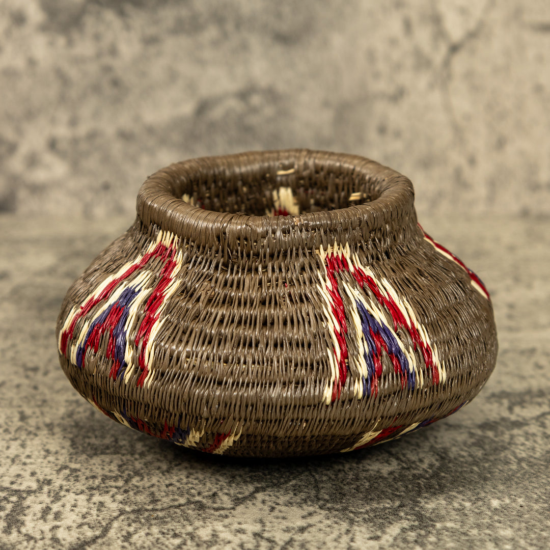 Flaming Teepee Hand Woven Rainforest Basket