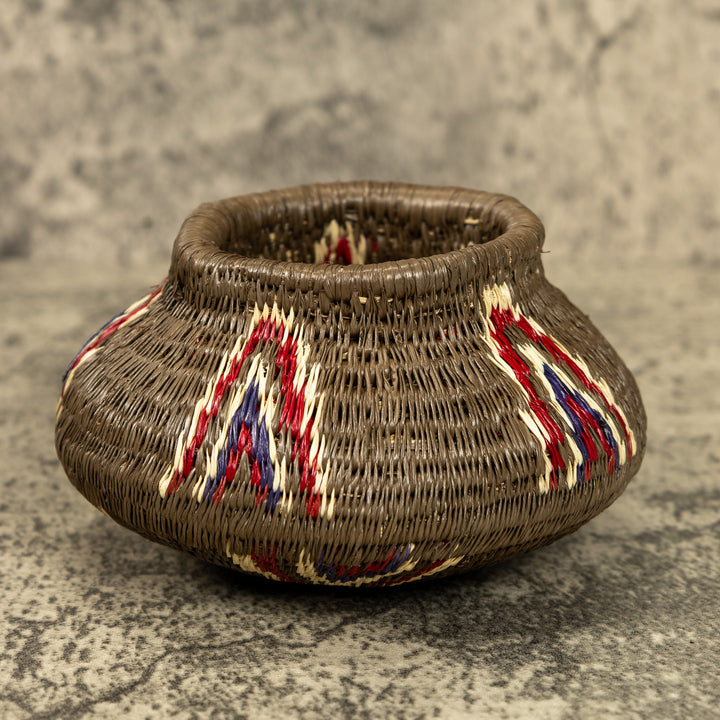 Flaming Teepee Hand Woven Rainforest Basket