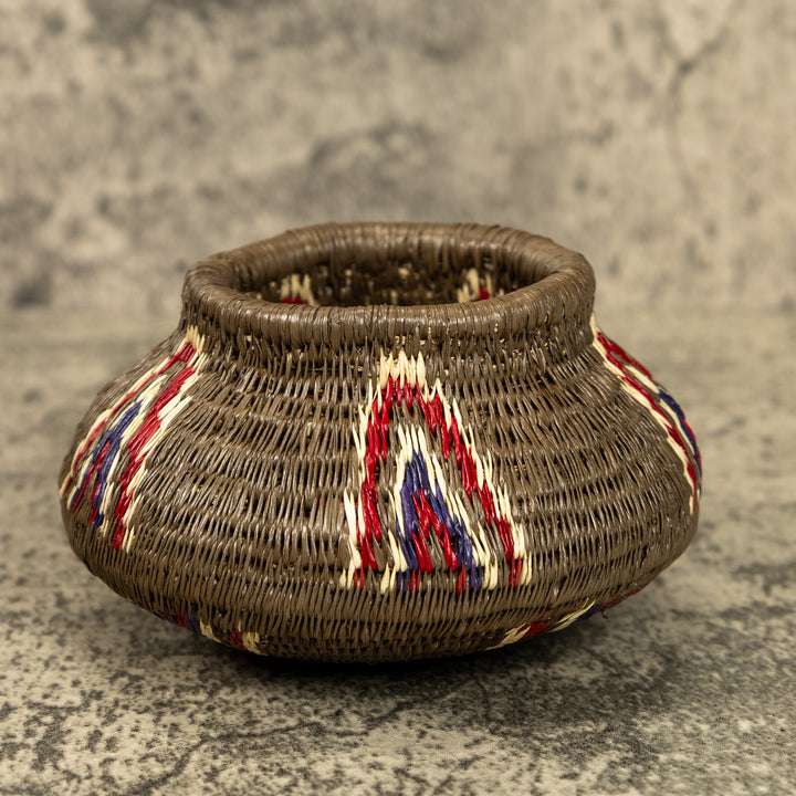 Flaming Teepee Hand Woven Rainforest Basket