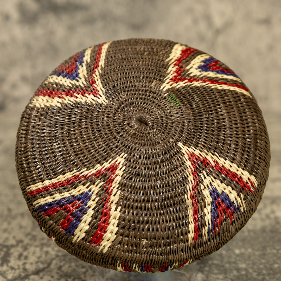 Flaming Teepee Hand Woven Rainforest Basket