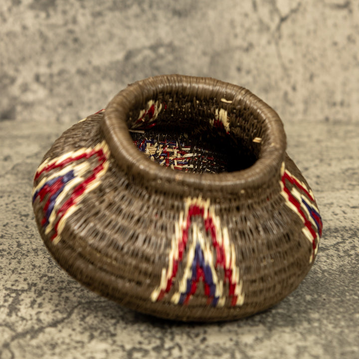 Flaming Teepee Hand Woven Rainforest Basket